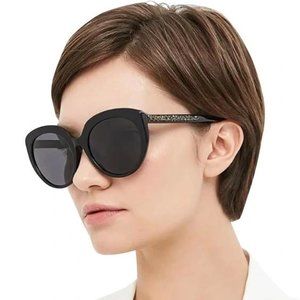 🔥 NEW JIMMY CHOO BLACK ACETATE SUNGLASSES W/ BOX
